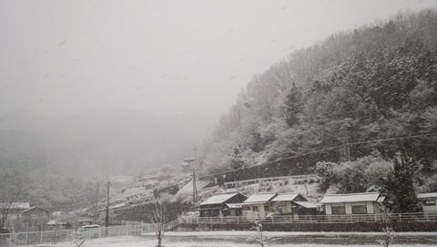 岡山県新見市の雪景色（2014年3月6日）